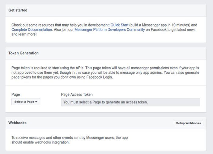 konfiguracja aplikacji na Facebooku
